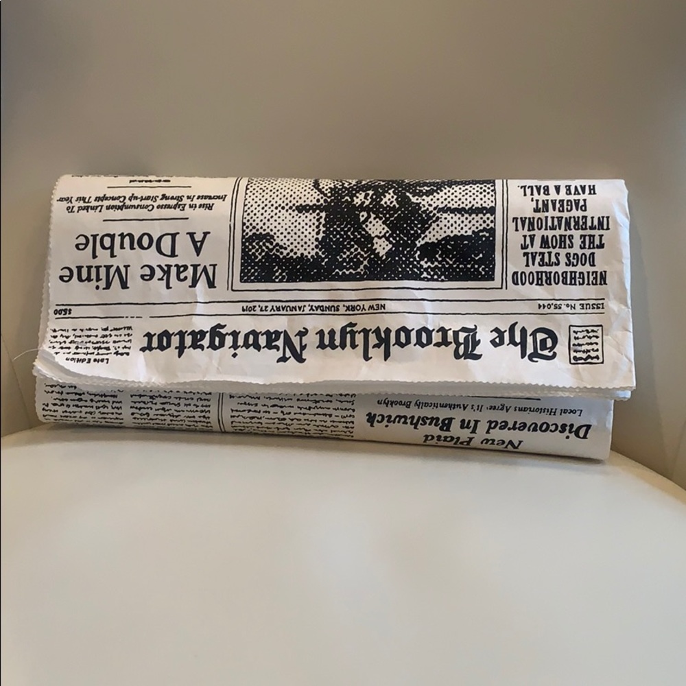Kate Spade newspaper clutch. Attention getter!